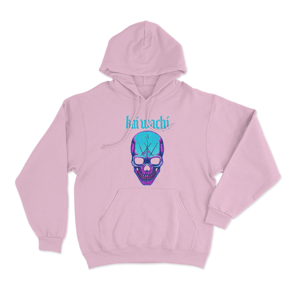 Kai Wachi Neon Skull Unisex Hoodie Pink Kai Wachi Neon Skull Unisex Hoodie Pink
