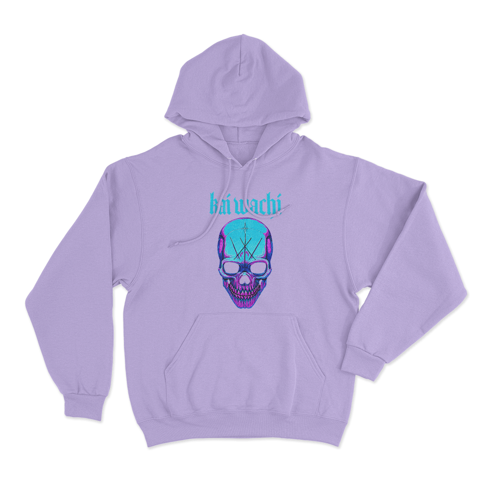 Kai Wachi Neon Skull Unisex Hoodie Purple Kai Wachi Neon Skull Unisex Hoodie Purple