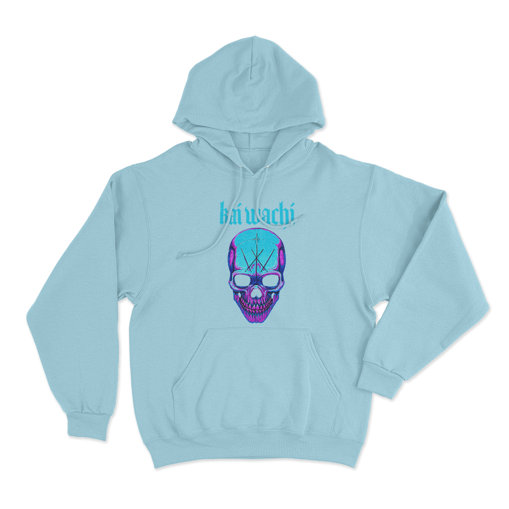 Kai Wachi Neon Skull Unisex Hoodie Sky Blue Kai Wachi Neon Skull Unisex Hoodie Sky Blue