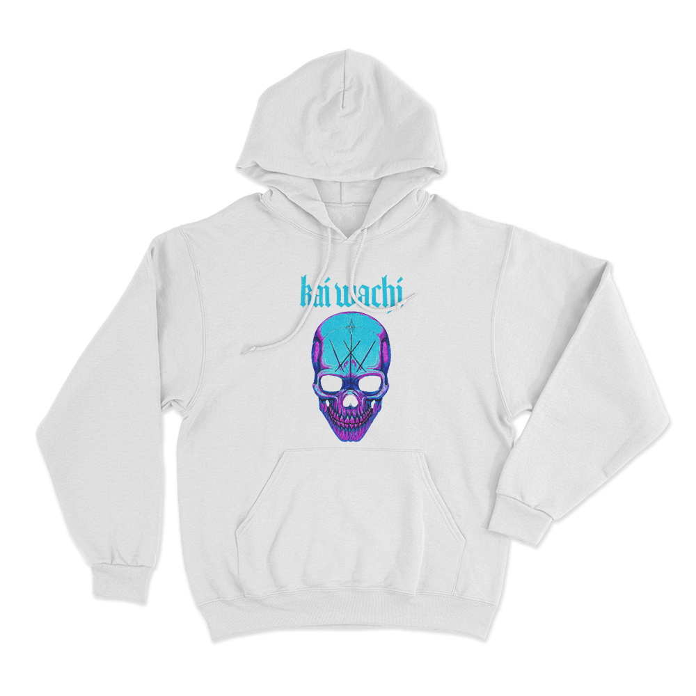 Kai Wachi Neon Skull Unisex Hoodie White Kai Wachi Neon Skull Unisex Hoodie White