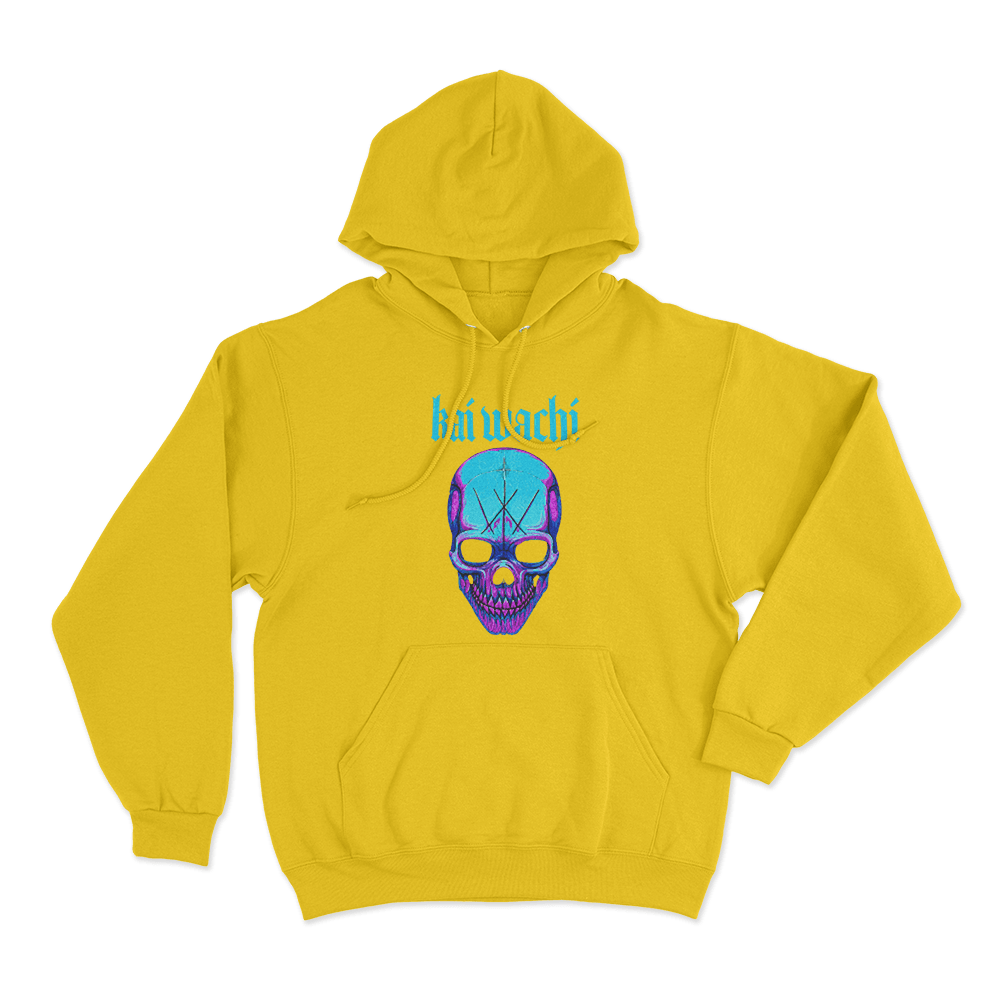 Kai Wachi Neon Skull Unisex Hoodie Yellow Kai Wachi Neon Skull Unisex Hoodie Yellow