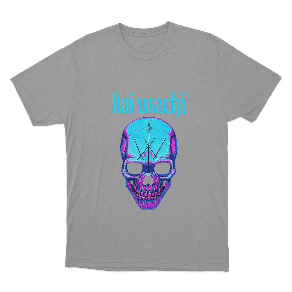 Kai Wachi Neon Skull Unisex T Shirt Grey Kai Wachi Neon Skull Unisex T Shirt Grey