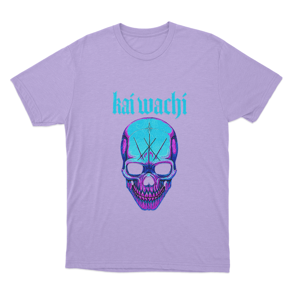 Kai Wachi Neon Skull Unisex T Shirt Purple Kai Wachi Neon Skull Unisex T Shirt Purple