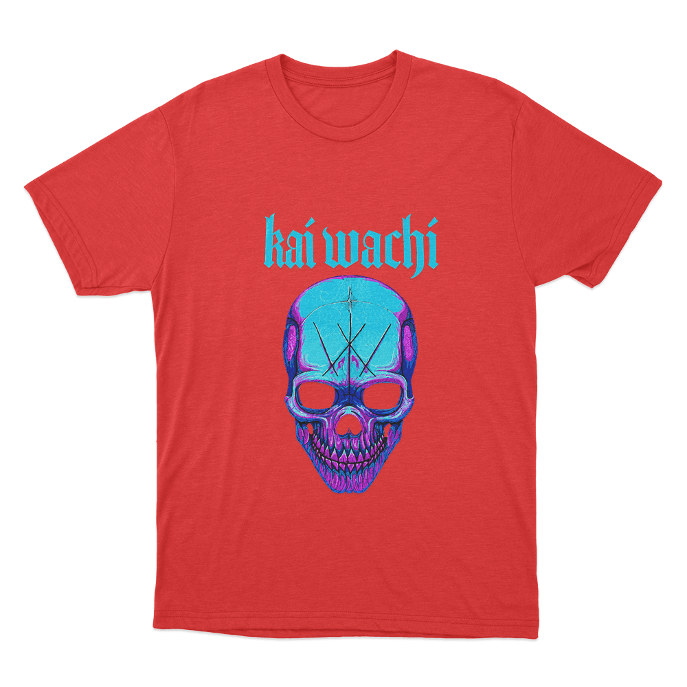 Kai Wachi Neon Skull Unisex T Shirt Red Kai Wachi Neon Skull Unisex T Shirt Red