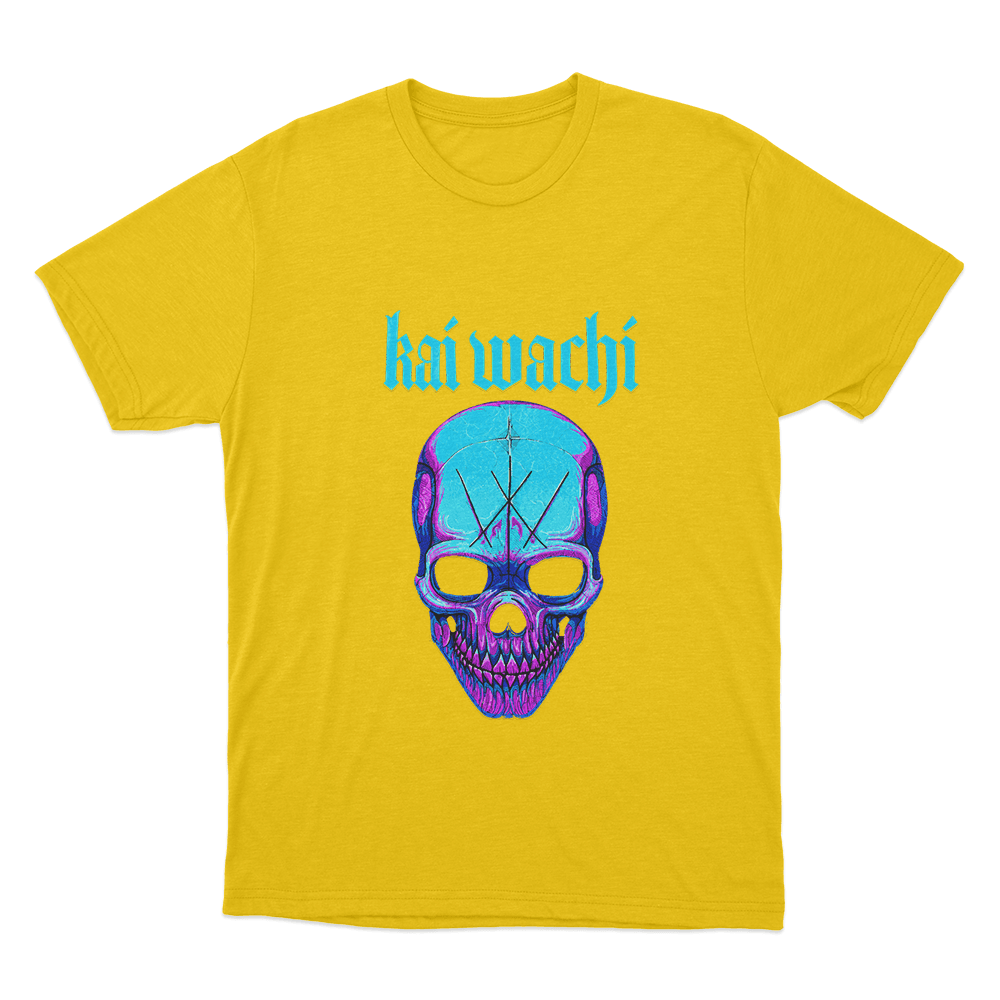 Kai Wachi Neon Skull Unisex T Shirt Yellow Kai Wachi Neon Skull Unisex T Shirt Yellow
