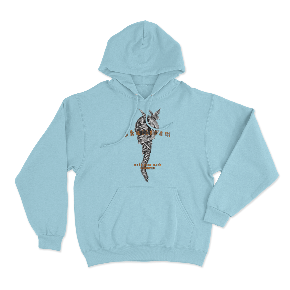 Kai Wachi Skull Team Unisex Hoodie Sky Blue Kai Wachi Skull Team Unisex Hoodie Sky Blue