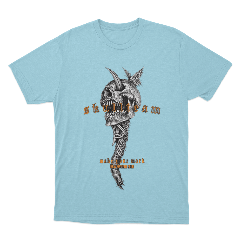 Kai Wachi Skull Team Unisex T Shirt Sky Blue Kai Wachi Skull Team Unisex T Shirt Sky Blue