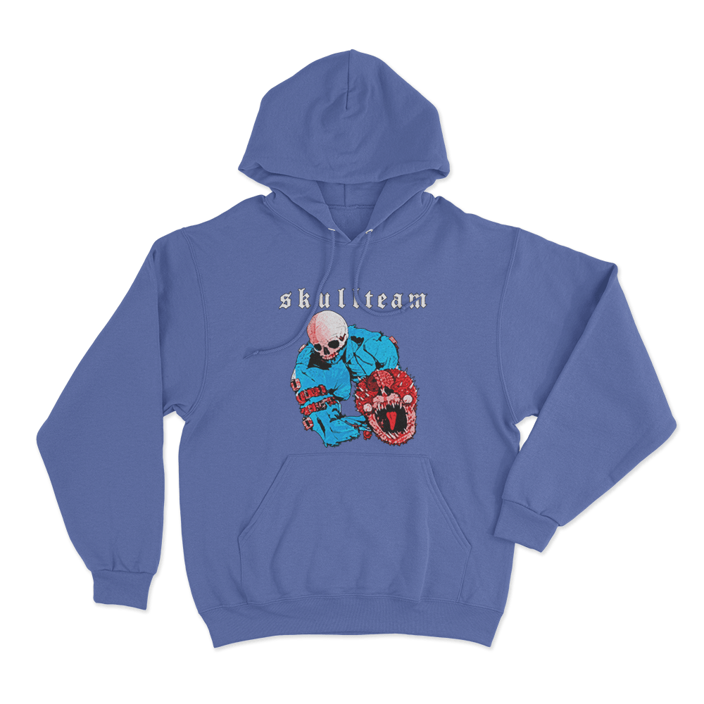 Skull Team Unisex Hoodie Blue Skull Team Unisex Hoodie Blue