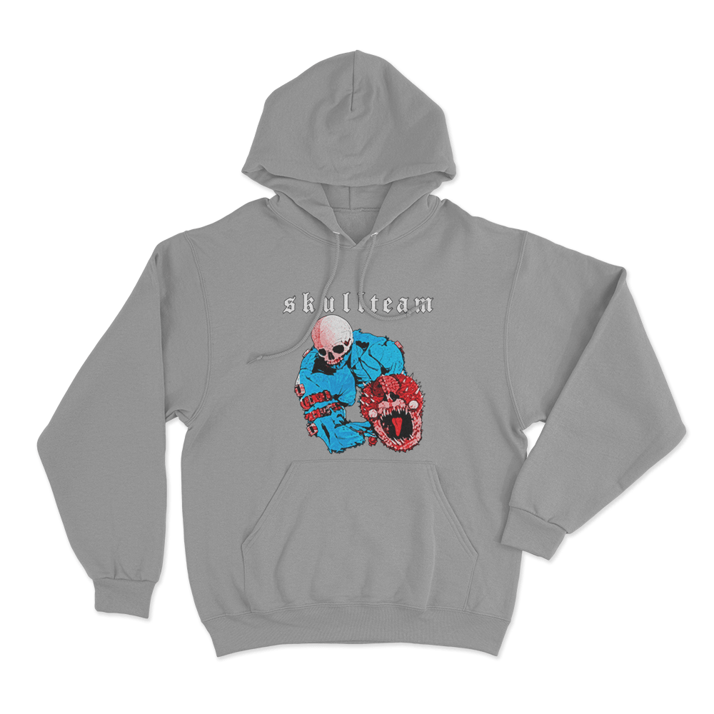 Skull Team Unisex Hoodie Grey Skull Team Unisex Hoodie Grey