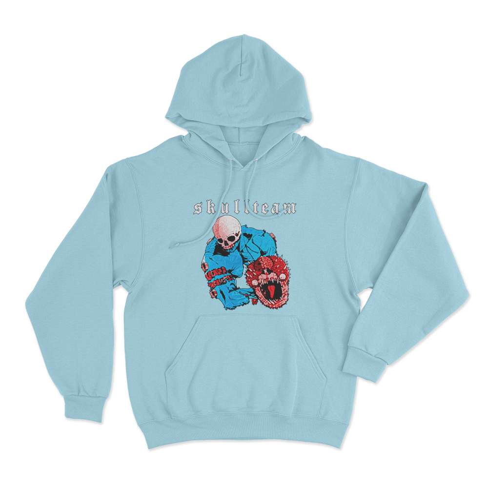 Skull Team Unisex Hoodie Sky Blue Skull Team Unisex Hoodie Sky Blue