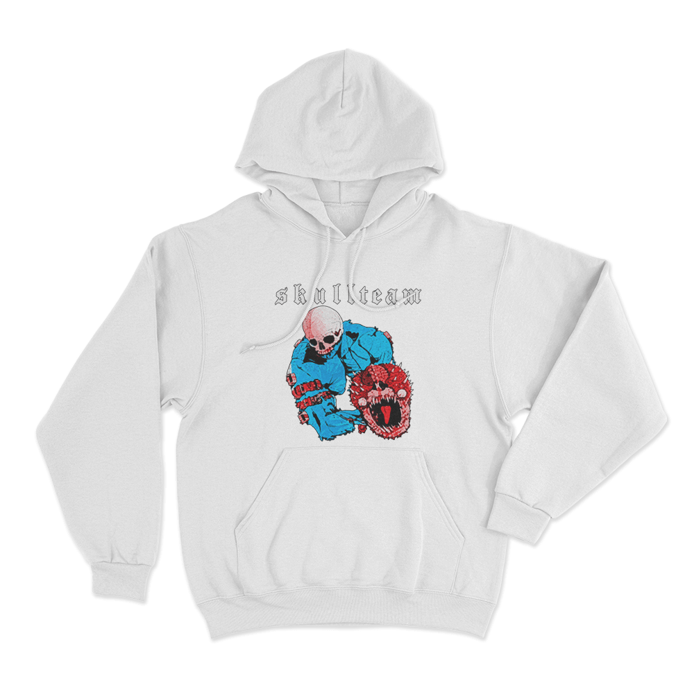 Skull Team Unisex Hoodie White Skull Team Unisex Hoodie White