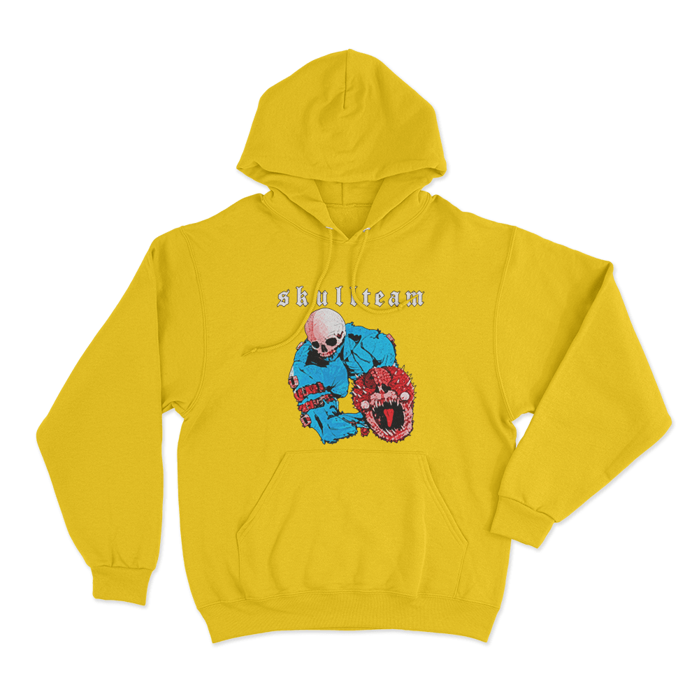 Skull Team Unisex Hoodie Yellow Skull Team Unisex Hoodie Yellow