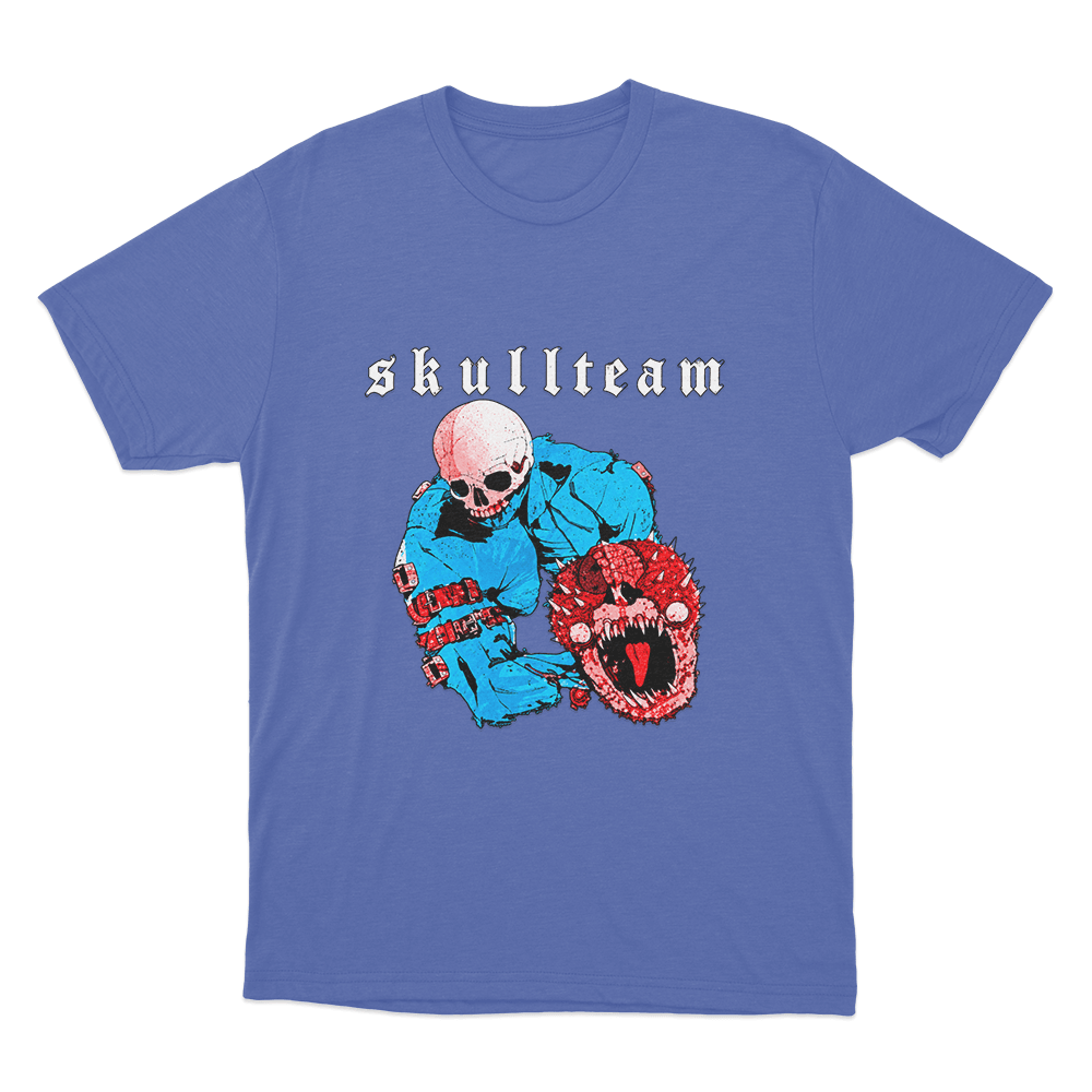 Skull Team Unisex T Shirt Blue Skull Team Unisex T Shirt Blue