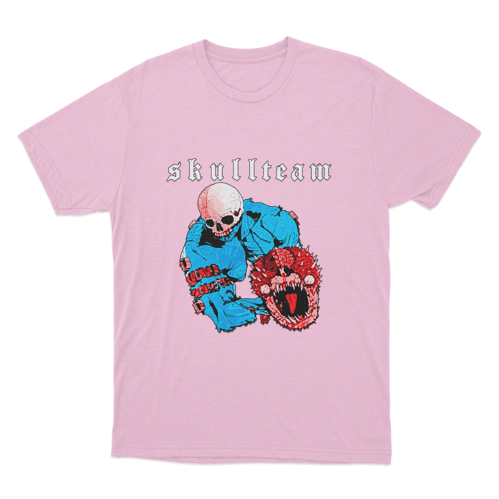 Skull Team Unisex T Shirt Pink Skull Team Unisex T Shirt Pink
