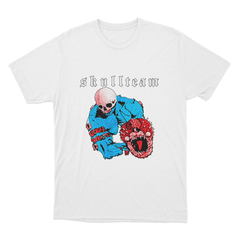 Skull Team Unisex T Shirt White Skull Team Unisex T Shirt White